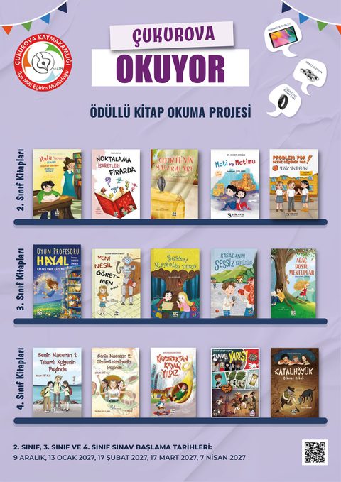 Çukurova Okuyor Kitap Okuma Yarışması afişi, 1. sayfa